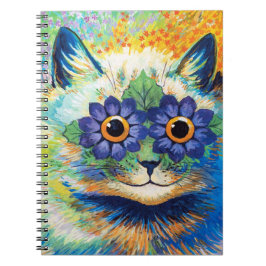 Caderno Espiral Gato com Olhos Flores | Louis Wain