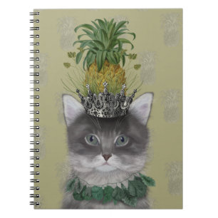 Caderno Espiral Gato de abacaxi