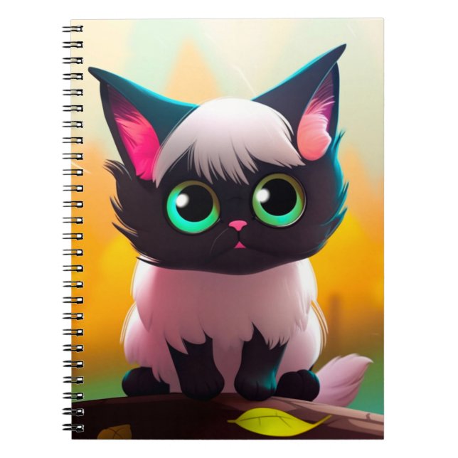 Caderno Espiral Gato de Cartoon (Frente)