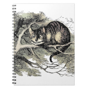 Caderno Espiral Gato de Cheshire Alice Mundo das Maravilhas Clássi