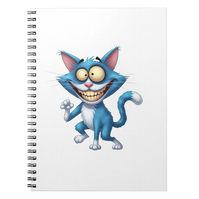 Caderno Espiral Gato de desenho animado (Frente)