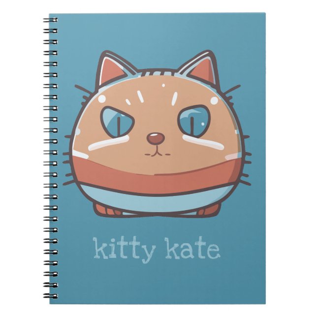 Caderno Espiral Gato de Gato Rosto (Frente)