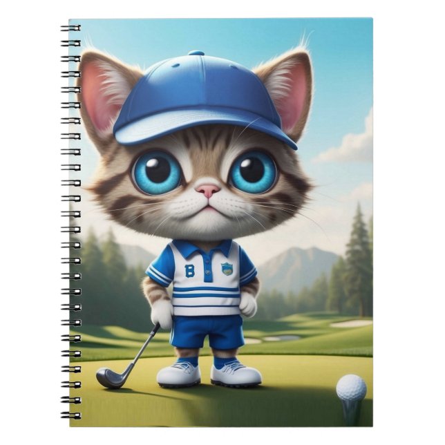 Caderno Espiral Gato de Golfe (Frente)
