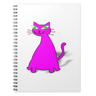 Caderno Espiral Gato De Gordura Rosa
