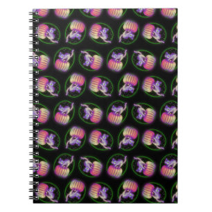 Caderno Espiral Gato De Halloween Assustado No Desenho De Pumpkin