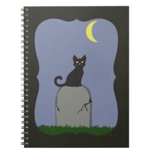 Caderno Espiral Gato de Halloween Spooky