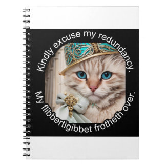 Caderno Espiral Gato de Luxo Italiano: Selvagem