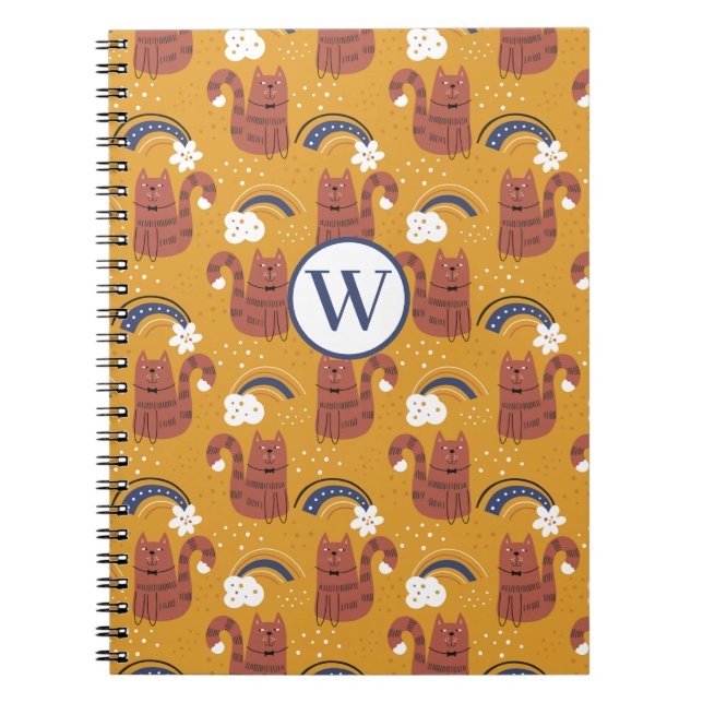 Caderno Espiral Gato de Monograma Cinto (Frente)