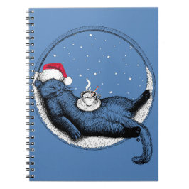 Caderno Espiral Gato de Natal