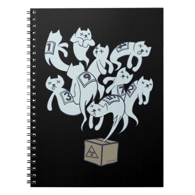 Caderno Espiral Gato de Schrödinger 9 vidas (Frente)