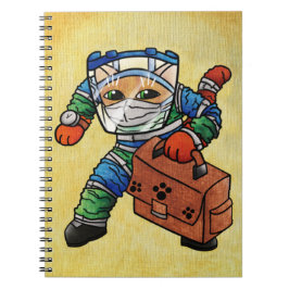 Caderno Espiral Gato de Segurança de Alerta de Permanência
