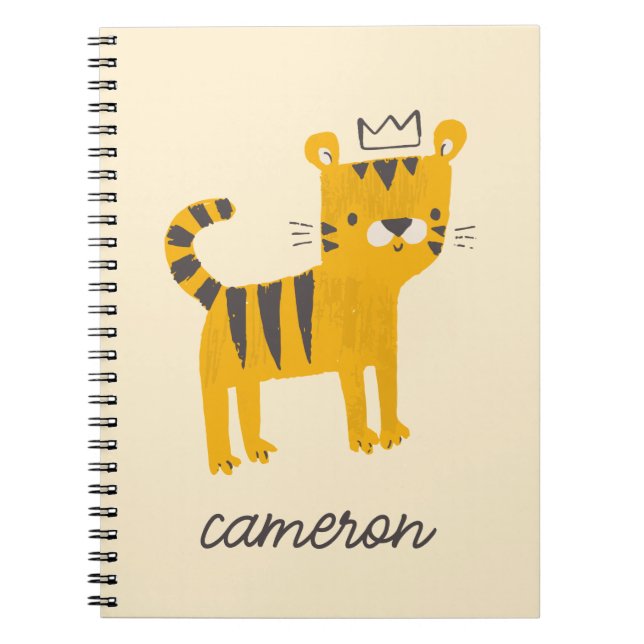 Caderno Espiral Gato de Tigre Selvagem (Frente)