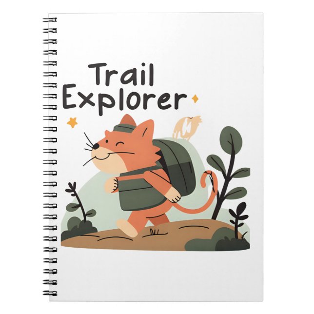 Caderno Espiral Gato do Trail Explorer - Notebook (Frente)