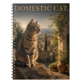Caderno Espiral Gato Doméstico Jardim Pátio ANIMAIS