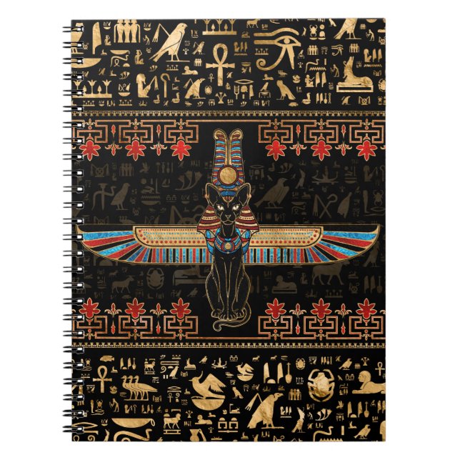 Caderno Espiral Gato Egípcio - Bastet (Frente)