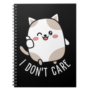 Caderno Espiral Gato Engraçado Fofo Sarcástico Aprovando Citação