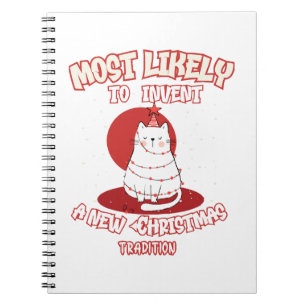 Caderno Espiral Gato Engraçado Mais Provável Para Inventar Um Novo