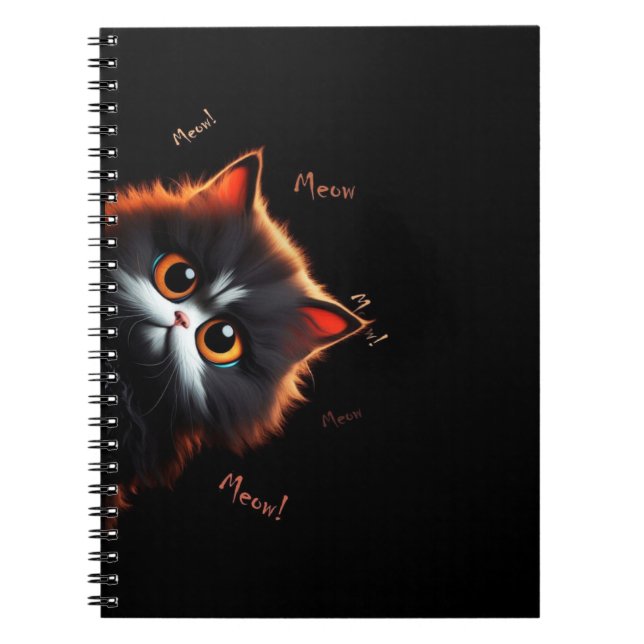 Caderno Espiral Gato espiando (Frente)