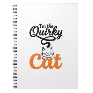 Caderno Espiral Gato Excêntrico Gravação Vintage Design Amante de