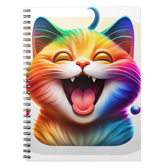 Caderno Espiral Gato Feliz (Frente)
