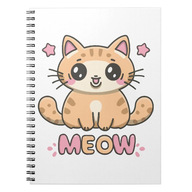 Caderno Espiral gato fofo mia (Frente)