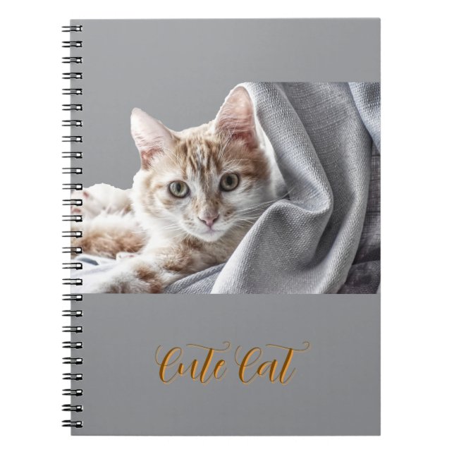 Caderno Espiral Gato Fofo Pet  (Frente)