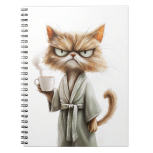 Caderno Espiral Gato Grumpy Precisa De Café