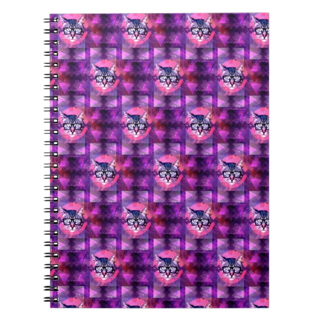 Caderno Espiral gato iluminado (Frente)