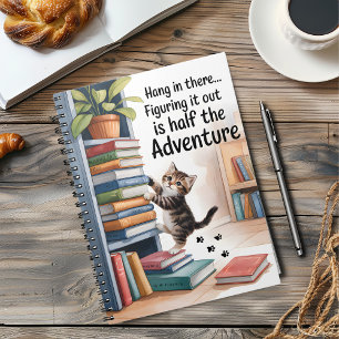 Caderno Espiral Gato Inspirador Engraçado