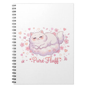 Caderno Espiral Gato Kawaii Fofo Puro Algodão