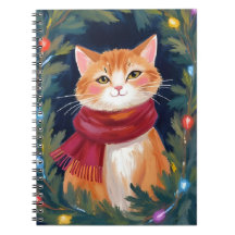 Gato Laranja de Natal Animal de Estimação Festivo