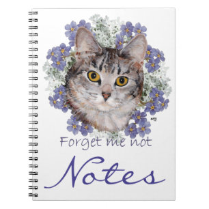 Caderno Espiral Gato Malhado Não Me Esqueças