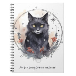 Caderno Espiral Gato Místico