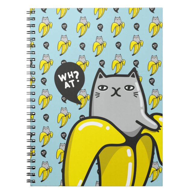 Caderno Espiral Gato na banana (Frente)