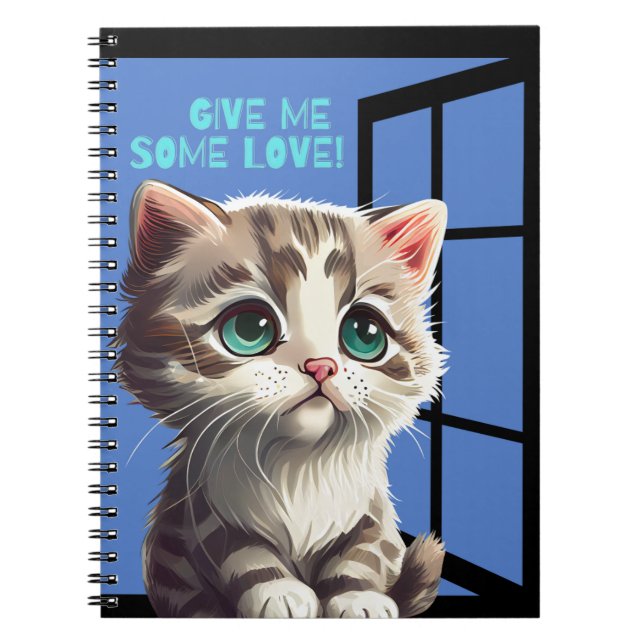 CADERNO ESPIRAL GATO NA COTAÇÃO DA JANELA (Frente)