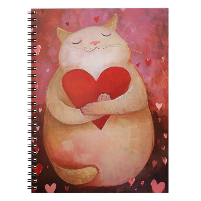 Caderno Espiral Gato Namorados (Frente)