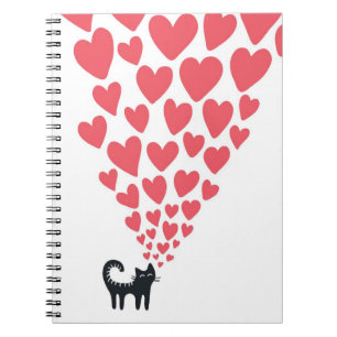 Caderno Espiral Gato no amor
