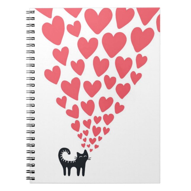 Caderno Espiral Gato no amor (Frente)