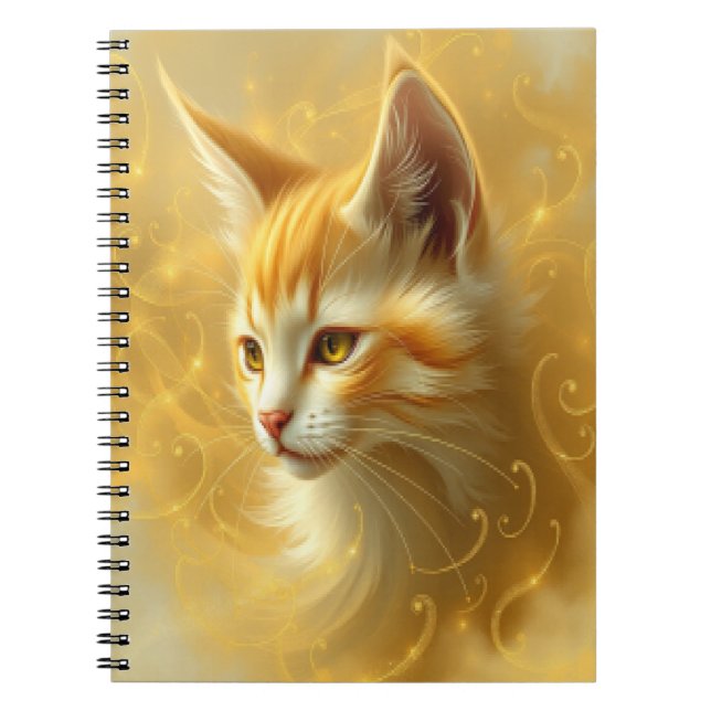 Caderno Espiral gato ouro (Frente)