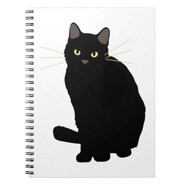 Caderno Espiral Gato Preto Desenho Gato Negro Gato Gato Mamão (Frente)