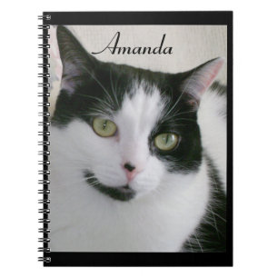 Caderno Espiral Gato Preto e Branco