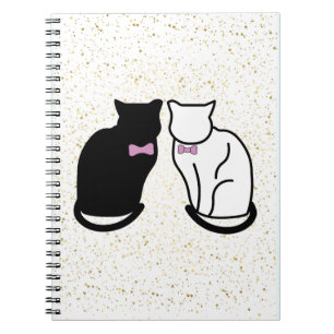 Caderno Espiral Gato Preto e Branco