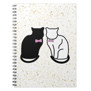 Caderno Espiral Gato Preto e Branco