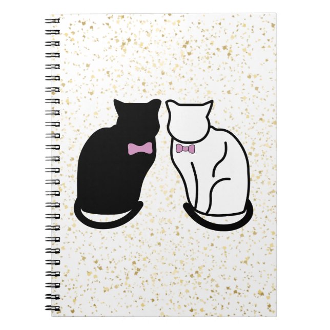 Caderno Espiral Gato Preto e Branco (Frente)