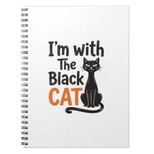 Caderno Espiral Gato Preto Engraçado Gravura Vintage Design de Hal