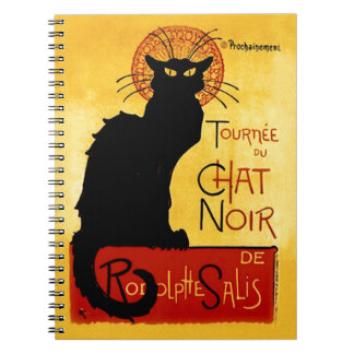 Caderno Espiral Gato preto Vintage Tournée du Conversa Noir,