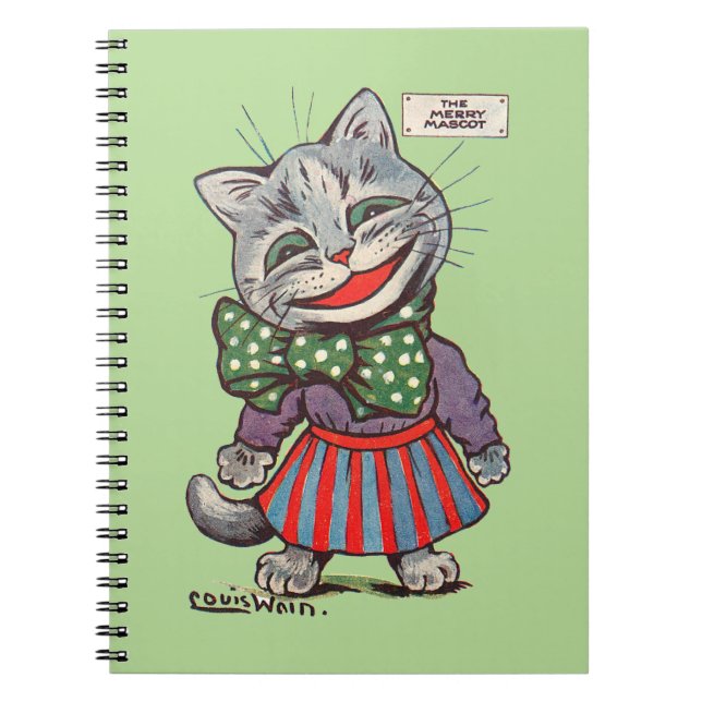Caderno Espiral Gato Rindo, Louis Wain (Frente)