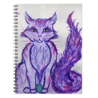 Caderno Espiral gato roxo