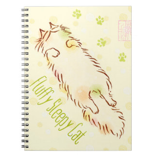 Caderno Espiral Gato sonolento macio