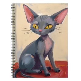 Caderno Espiral Gato Sphynx | Aquarela de Animal de Estimação Sem 